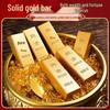 Brass Faux Gold Bar Yuanbao Copper Desk Ornament Fortune Paperweight Decoration Prop