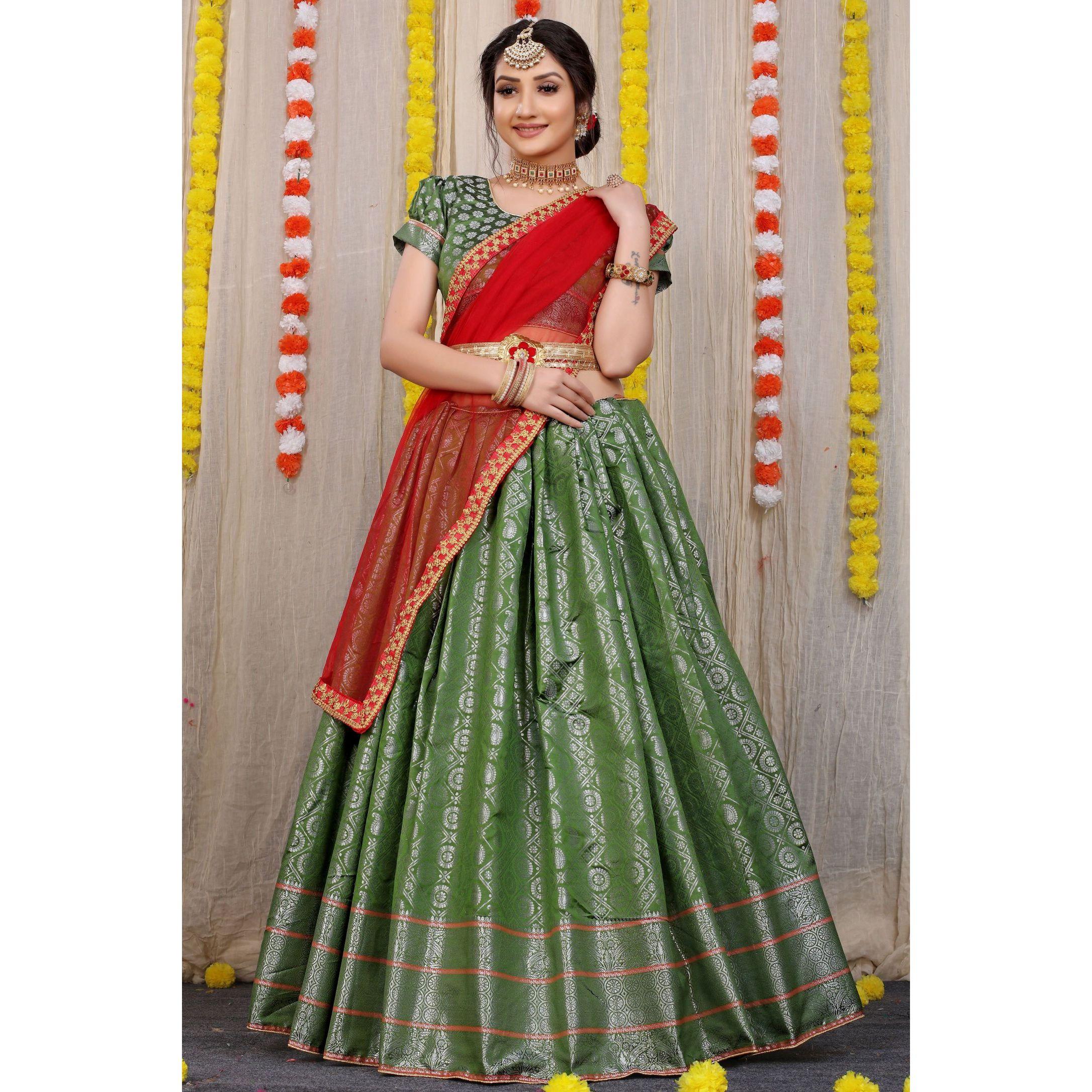 

НОВАЯ привлекательная и красивая одежда для вечеринок Silk Lehenga choli
