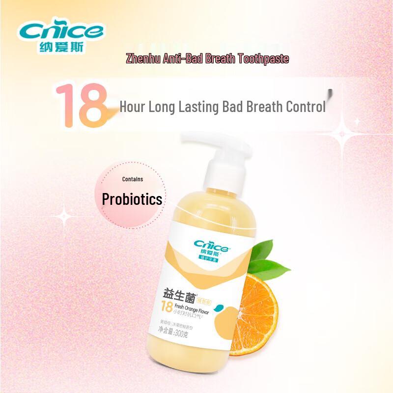 

Nice Probiotic Vitamin 18-Hour Anti-Bad Breath Toothpaste