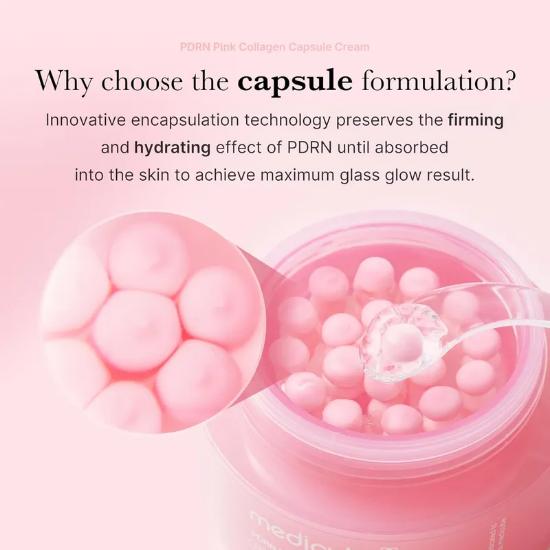 MEDICUBE PDRN Pink Collagen Capsule Cream Firming Anti-Aging Moisturizer 55g | 1pc / 2pcs