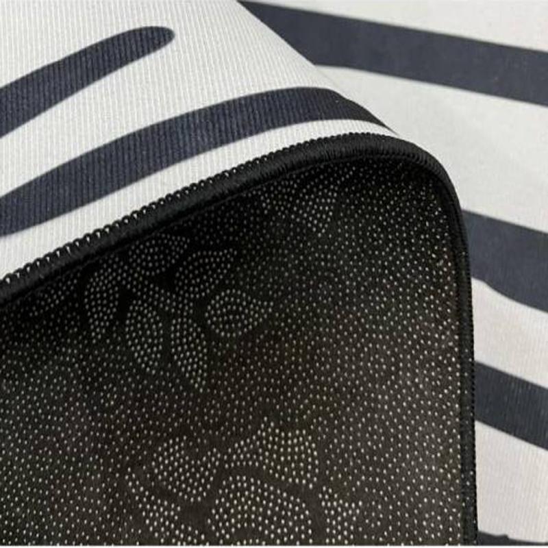 3D Vortex Illusion Round Carpets for Living Room Decoration Black White Grid Carpet Large Area Rugs Bedroom Entrance Door Mat