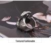 Men's Grim Reaper Scythe Skull Ring in Retro Titanium Steel