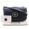 GUCCI Petit GG Shoulder Bag 739722 Double G 2WAY black leather Women Used