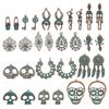 30Pcs 15 Styles Alloy Pendants, Halloween, Red Copper & Green Patina, Mixed Shapes, 26~61x9.5~27x2.5~8.5mm, Hole: 1.6~2.5mm, 2pcs/style