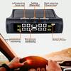 Auto-Reifendrucküberwachungssysteme LCD-Display Kabelloser Solar-TPMS-Alarm Reifensicherheit mit 4 externen Sensoren
