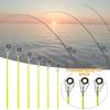 5Pcs 42Cm Boat/Raft Rod Tip Spare Tail Fiberglass Refit Replacement Fishing Rod Tip With Top Ring Fishing Gear Accessories