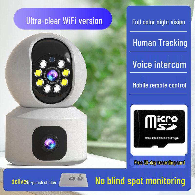 360° Smart WiFi Indoor Wireless Camera with Remote Mobile Monitor and HD Vision