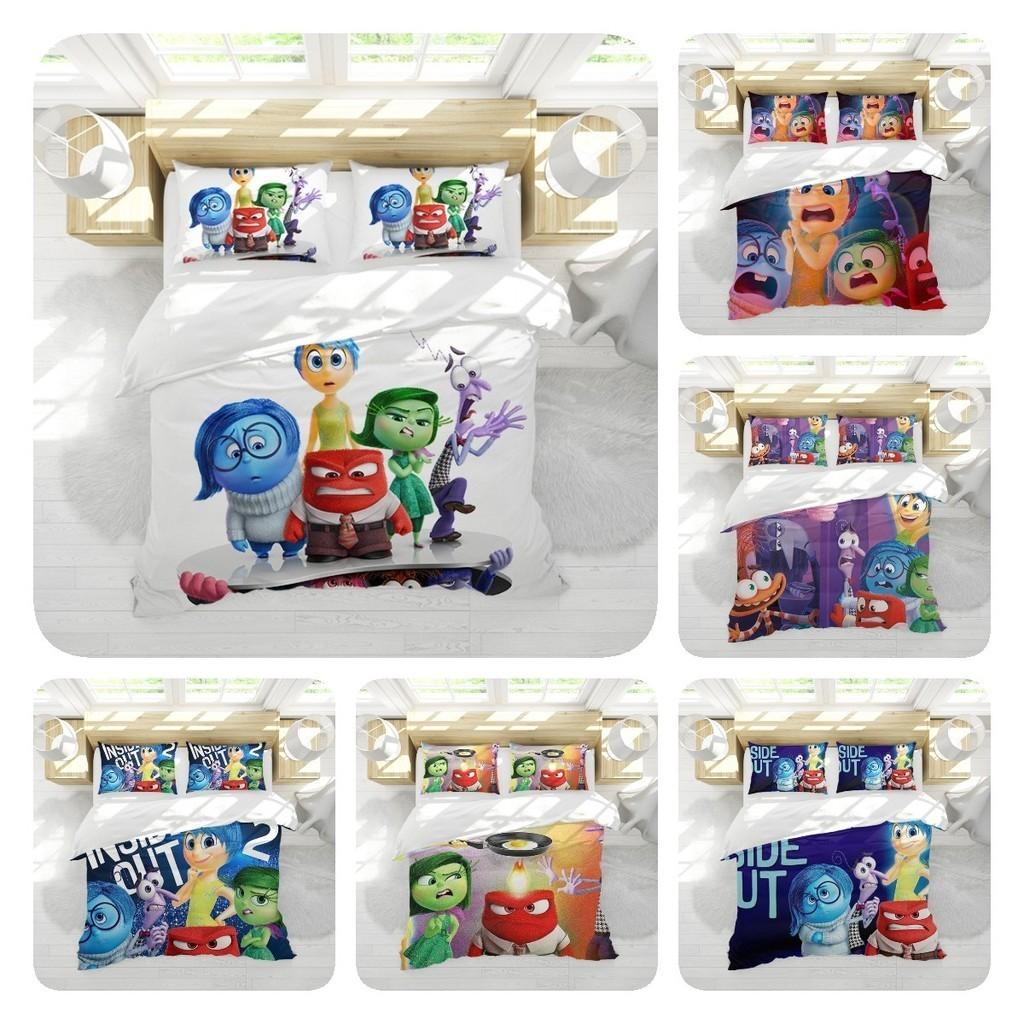 Entzückendes Alles steht Kopf 2 Bettwäsche-Set für Kinder Cartoon Anime Druck Weich und gemütlich