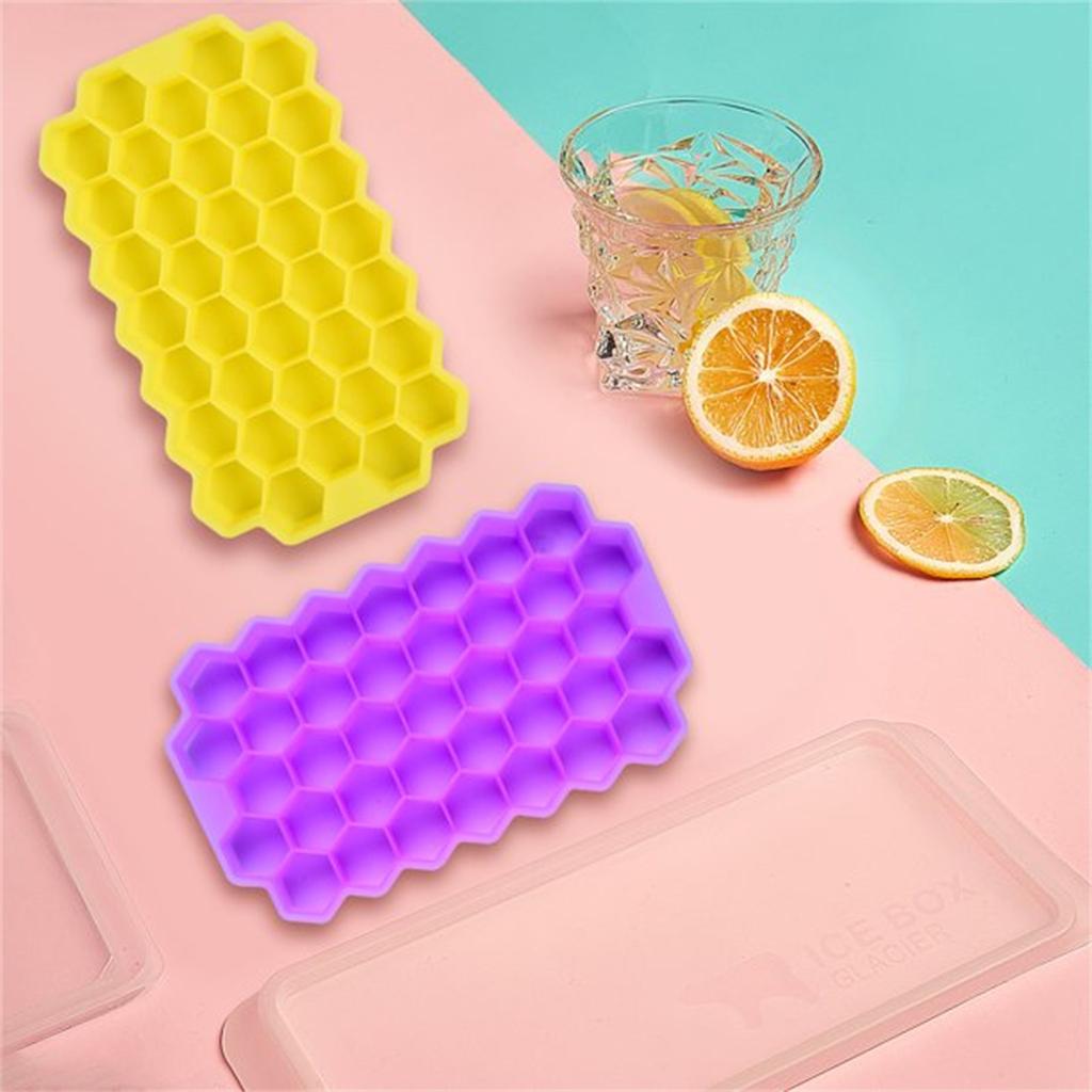 Silicone Ice Tray Ice Box With Lid Homemade Ice - Creative Can Be Superimposed Multi- Ice Press The Ice Tray