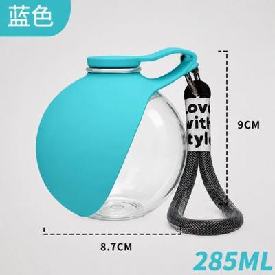 Blaue Tiernapf-Trinkflasche für Hunde und Katzen, Tragbare Reise-Trinkflasche für den täglichen Gebrauch bei Outdoor-Spaziergängen