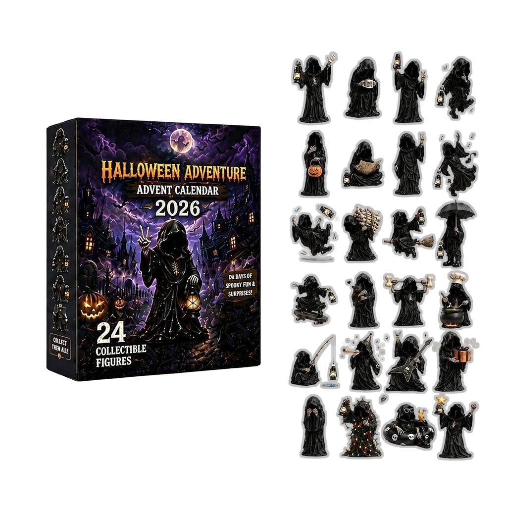 2026 Halloween Advent Calendar with 2D Hanging Ornaments for Daily Countdown