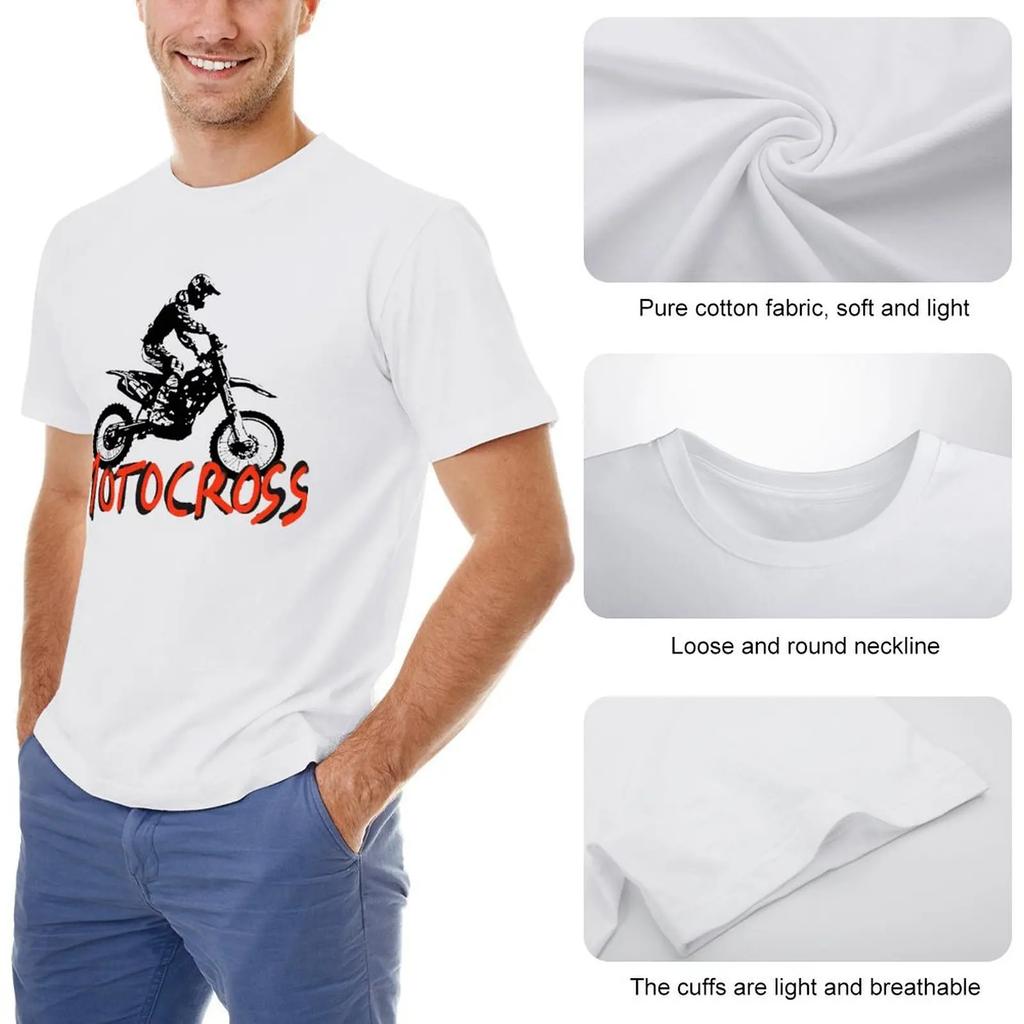 Motocross For Sale Top Tee Hipster T-shirt Round Neck Motion Funny Novelty Aactivity Competition USA Size