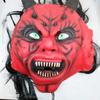 VICHE CATT Red Oni Mask for Halloween Parties and School Festivals (Red)