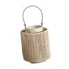 Woven Lantern,Paper Rope Tea Light Candle Holder Handcraft Rustic Hanging for Tabletop Outdoor Home