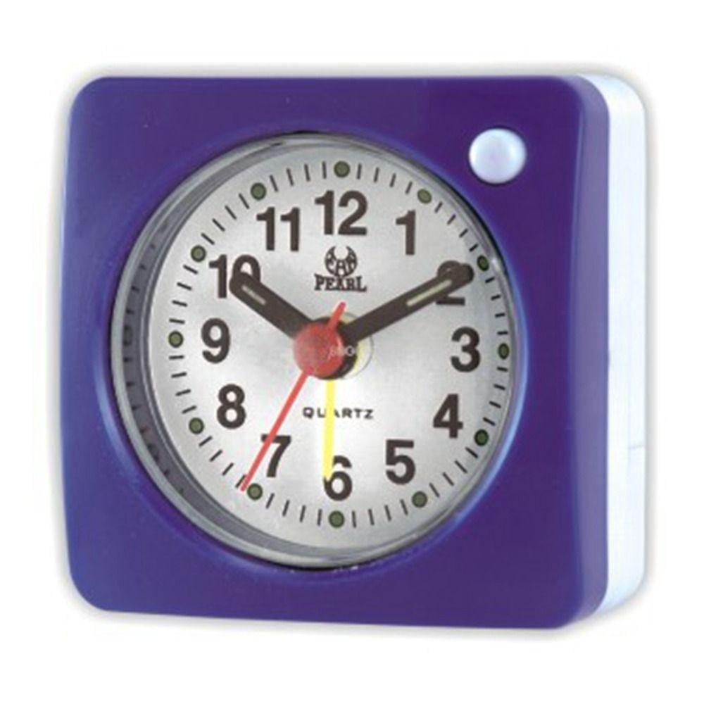 Portable Square Alarm Clock With Light Student Silent Clock Simple Small Travel Clock  Home