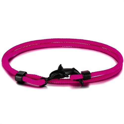 Black Cute Little Dolphin Hand Rope Small Fresh Animal Color Multi-Layer Adjustable Men'S And Women'S Bracelets
