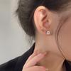 Wicklung Stud Ohrringe Weiblichkeit Einfache Mode Kink Ball Ohrringe Ins Kalten Wind Versetzt Ohrringe