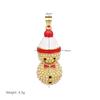 Winter Christmas Gifts Snowman Reindeer Santa Drip Copper Gold Plated Necklace Pendant Accessories