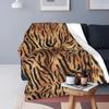 Realistic Tiger Skin Blankets Flannel Textile Decor Animal Print Skin Animal Portable Warm Throw Blankets for Bed Rug Piece King