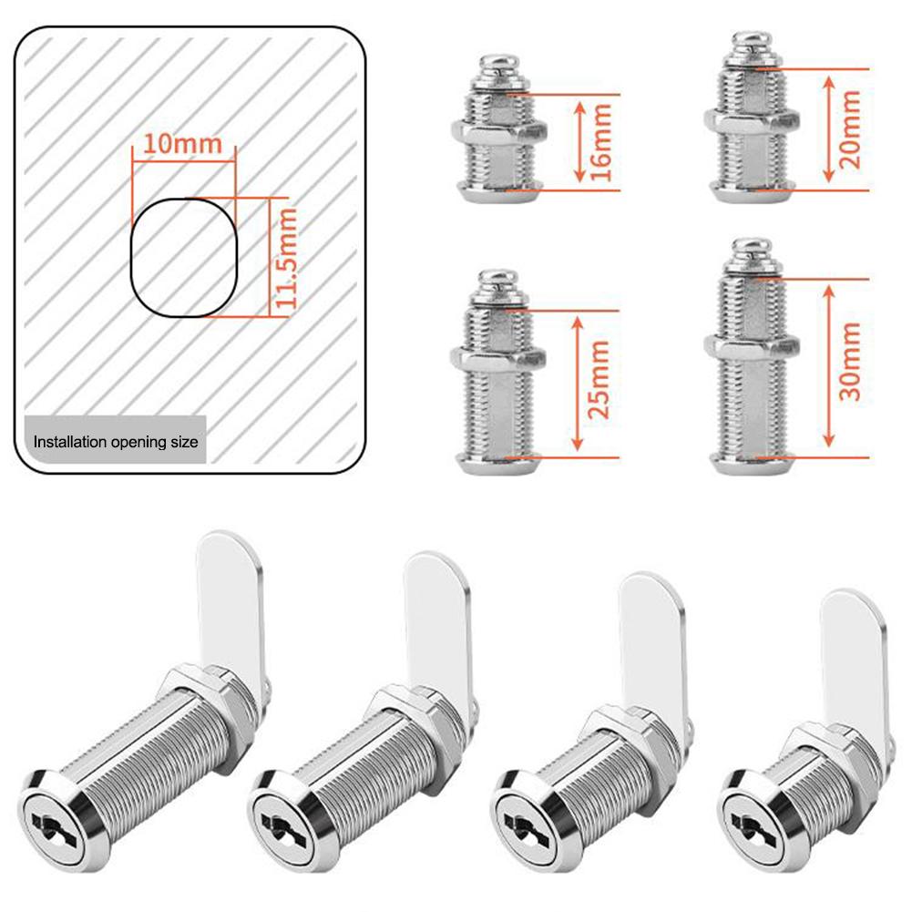 Cam Lock For Mailbox File Cabinet Lock 16mm Enhanced Security Mechanism Long-lasting Performance Two Spare Keys