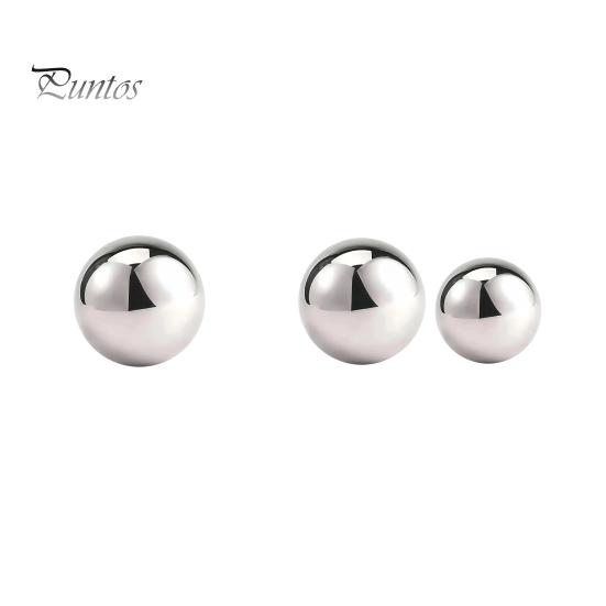 1/2Pcs Rolling Dough Ball Easy Grip Circular Rolling Ball Stainless Steel Dough Rolling Tool for Baking Pizza Pastry Fondant Dumpling