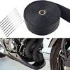 Deecam Exhaust Heat Wrap, 2'' X 16.5' Black Fiberglass Heat Resistant Exhaust Wrap Roll For Motorcycle, Car Exhaust Pipe Heat Ulation Muffler Tape