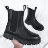 Mode Herren Workwear Schuhe Chelsea Boots Leder Freizeit Biker Schuh für Herren Abriebfest Warmhalten Trendig Alleskönner Beliebter Outdoor Stiefel