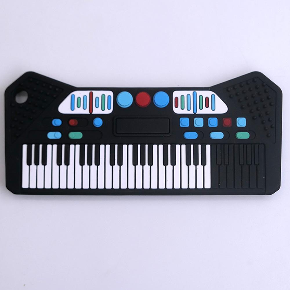 Силиконовый грызунок-соска в форме пианино, игрушка-прорезыватель для снятия боли при прорезывании зубов