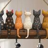 Katzenrücken-Form Schlüsselhalter Holz Schlüsselhaken Geschenk Wandmontiertes Schlüsselregal Eingangsbereich Flur