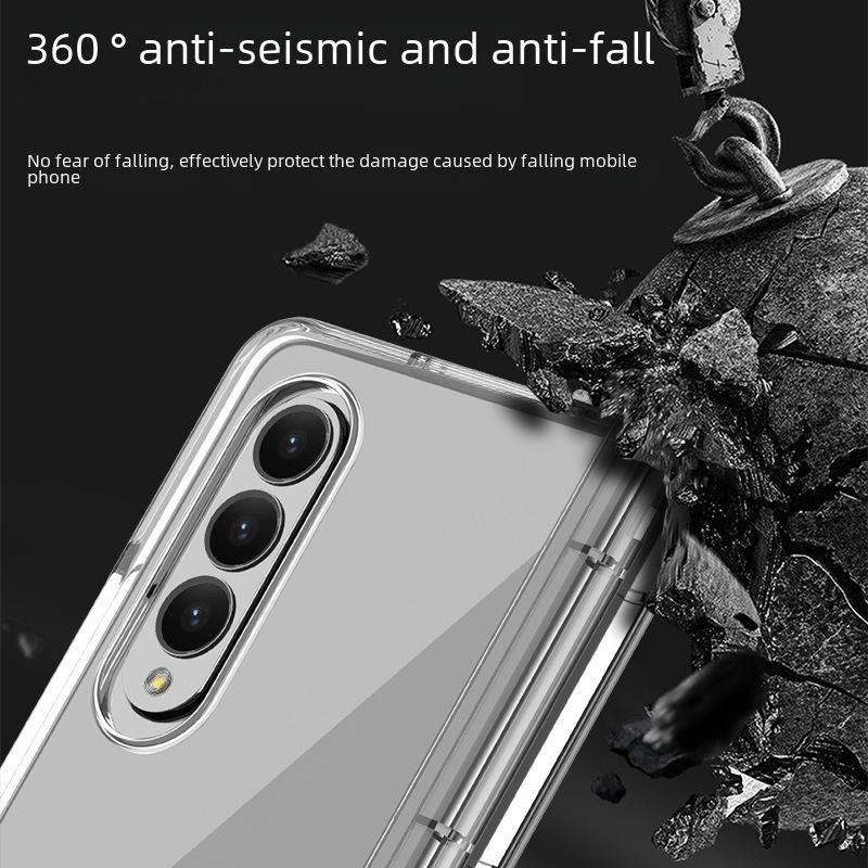 Galaxy Fold5 Transparent Case with Pen Slot - Anti-Fall Cover for Samsung Fold6