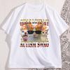Girls Love My Autism Swag Funny Cat Meme Tshirt Cats Lover Silly Tshirt Casual Cotton Short Sleeve Printed T Shirt Streetwear