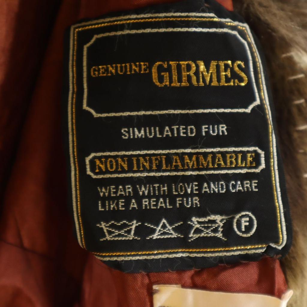 VINTAGE 70s 80s Made in England Animal Pattern fur coat Brown Women Used