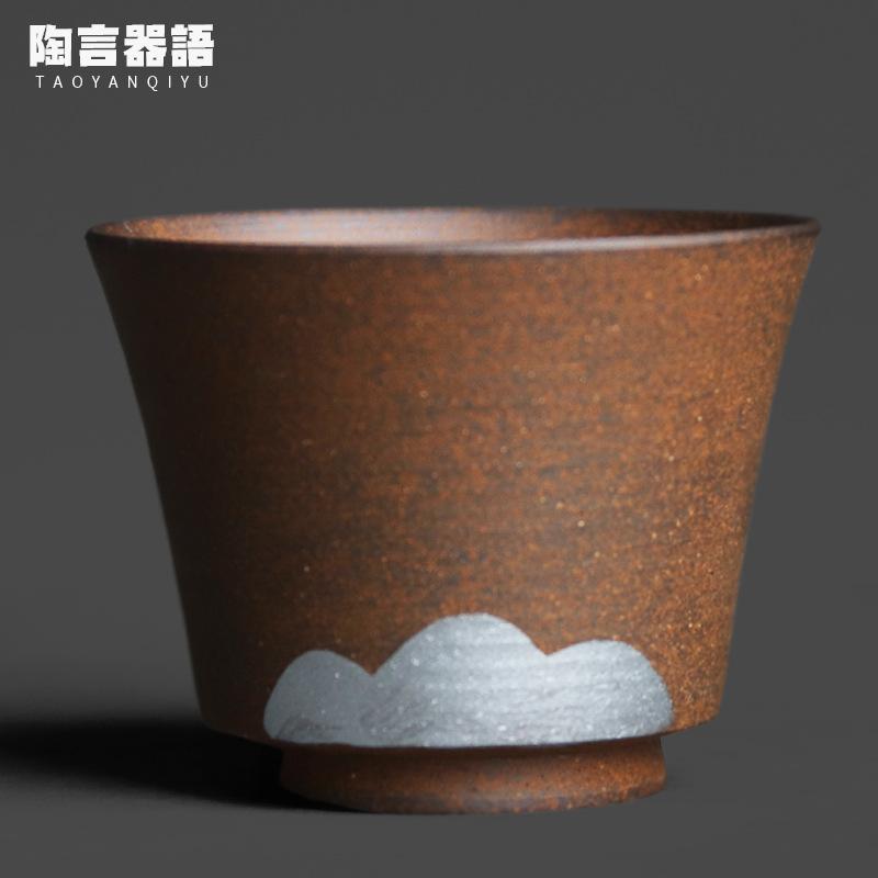 

2pc/lot Rock Mineral Pottery Clay Teacup Vintage Tea Bowl Set Of Cups Tea-tasting Fragrance Cup Chazhan Master Cups Gift 60ml As Your Choose