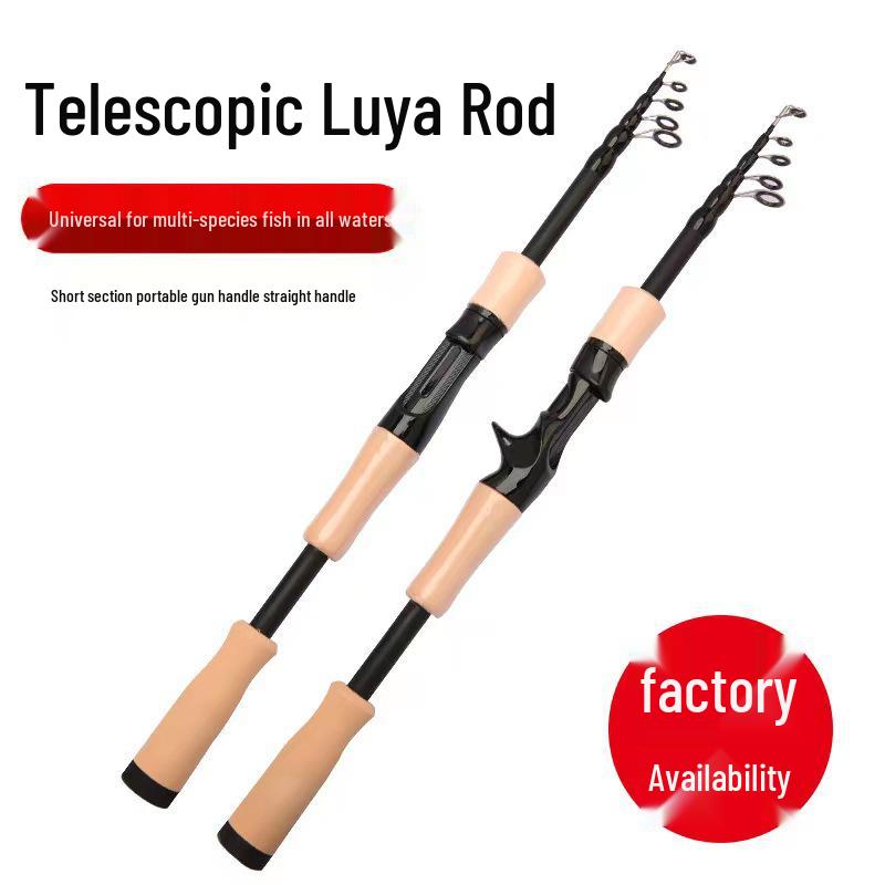 Portable Telescopic Lure Rod: Lightweight Short Sea Rod with Straight/Gun Handle for Casting