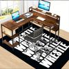 Wrestling Polyester Carpet, Soft Indoor Mat for Office Chair, Living Room, Computer Desk - Decorative Home Office Rug Design