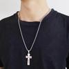 European and American Sports Style Baseball Pattern Cross Pendant Necklace Men's Hip-hop Jewelry