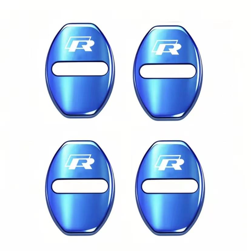 BFPQY1 Zinc Alloy Car Door Lock Buckle Cover Protective Covers For VW GTI Polo Golf Passat Tiguan Jetta T-ROC Touareg Taigo CC Hub Cap