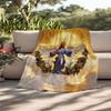 1pc Holy Jesus Print Flannel Blanket Multi Sizes Living Room Sofa Nap Cover Carpet Soft and Comfortable Machine Washable