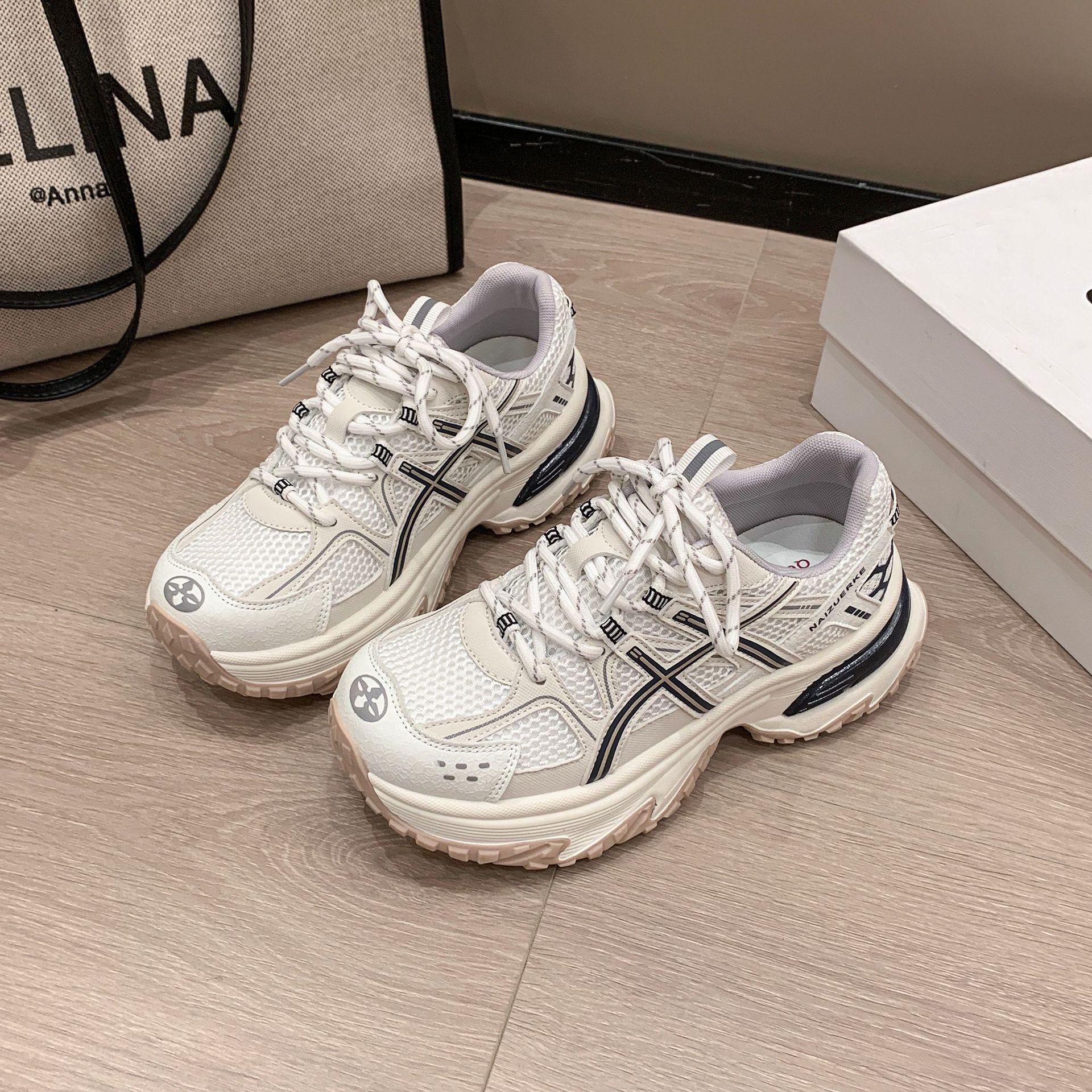 

Summer dad shoes women s single net breathable versatile non-slip casual sports shoes 2025 new thin travel running shoes 40 тёмно-синий