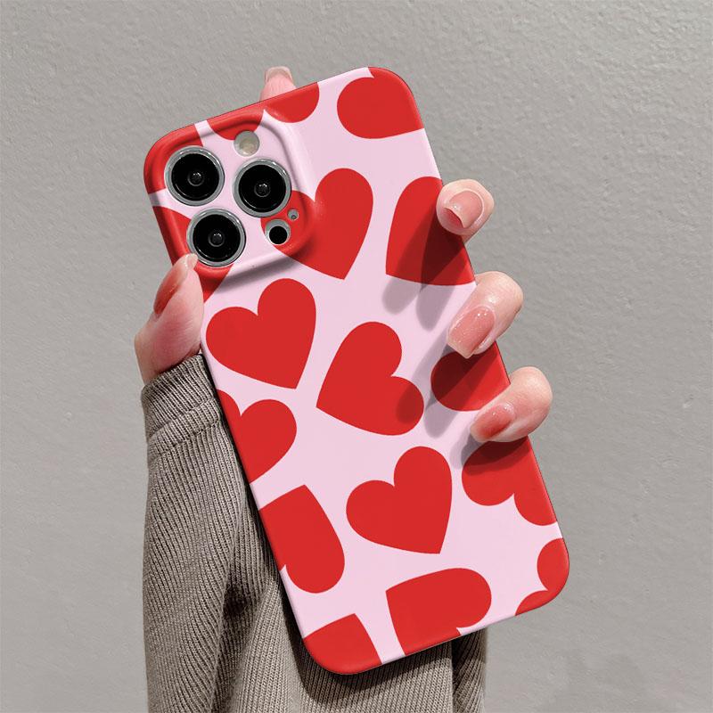 Luxury Clmj Swag Love Heart Glossy Film Hard PC Phone Case for Oppo A6 A5 A78 A3 A3X A60 A74 A38 A36 A17 A16e A55 Pro 4G 5G