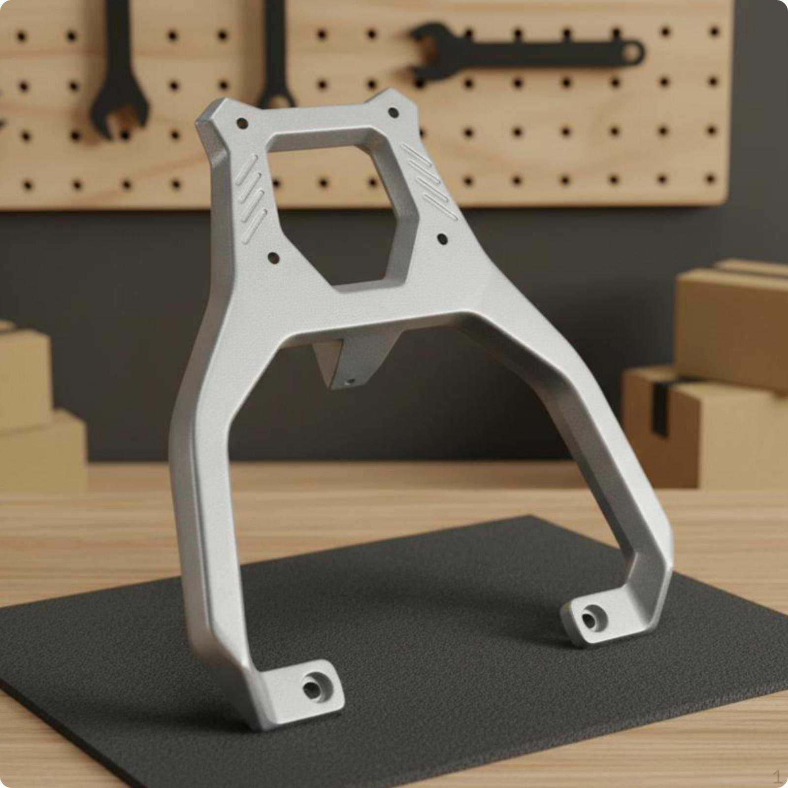 Electric Bike Rear Bracket Thickened Aluminum Rack OnePiece Motorcycle Tail Box For