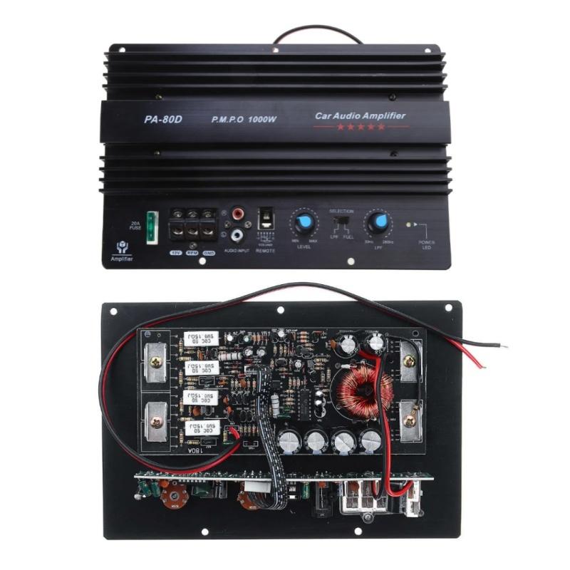 12V Universelles Auto MAX 1000W Einkanaliger Hochleistungs-Niederfrequenz-Auto-Audio-Verstärkerplatine Leistungsstarker Subwoofer-Verstärker