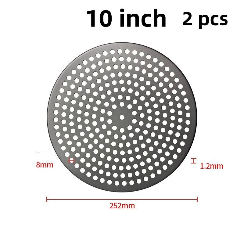 8 9 12 Inch Perforated hole cold round Pizza Pan Nonstick Baking bread cake Oven Crispy Bottom Pizza Making Thickened tray