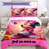 3pcs Custom Name Minnie Bedding Set Duvet Cover Closure Includes 1 Duvet Cover & 2 Pillowcases, Soft and Comfortable for All Seasons.