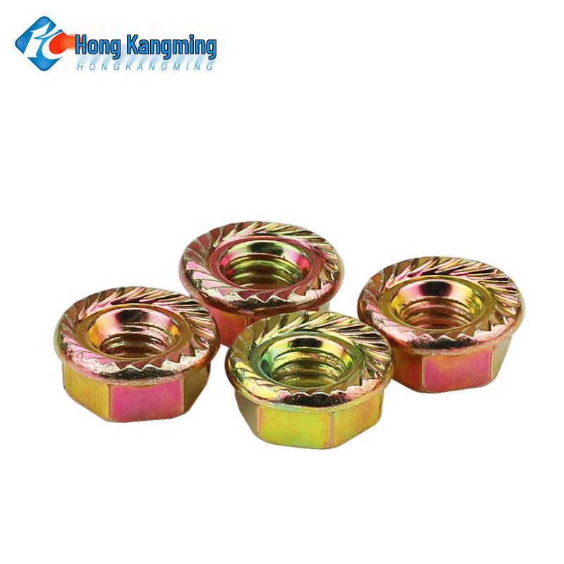 Hexagon Flange Nut with Washer Disc, Locking Anti-Loosening, Machine Thread, M2.5-M12