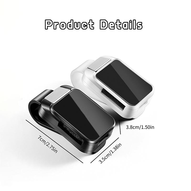 Versatile Car Visor Holder - Secure Storage for Glasses/Cards Compact & Elegant Fits Most Visors Alloy Clip Safe Driving