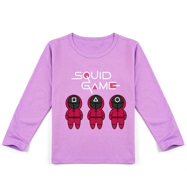 Squid Game 3D Printed Long Sleeved T-shirt  Game Picture Unisex Y449