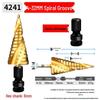 "Green Forest Pagoda Drill Bit, Stainless Steel Metal Hole Opener, Alloy Electric Step Drill Bit"