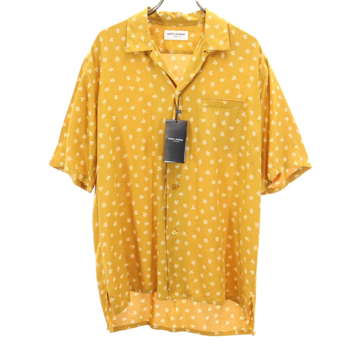 

unused SAINT LAURENT made in Italy Floral Short sleeve Open collar shirt Men s Used