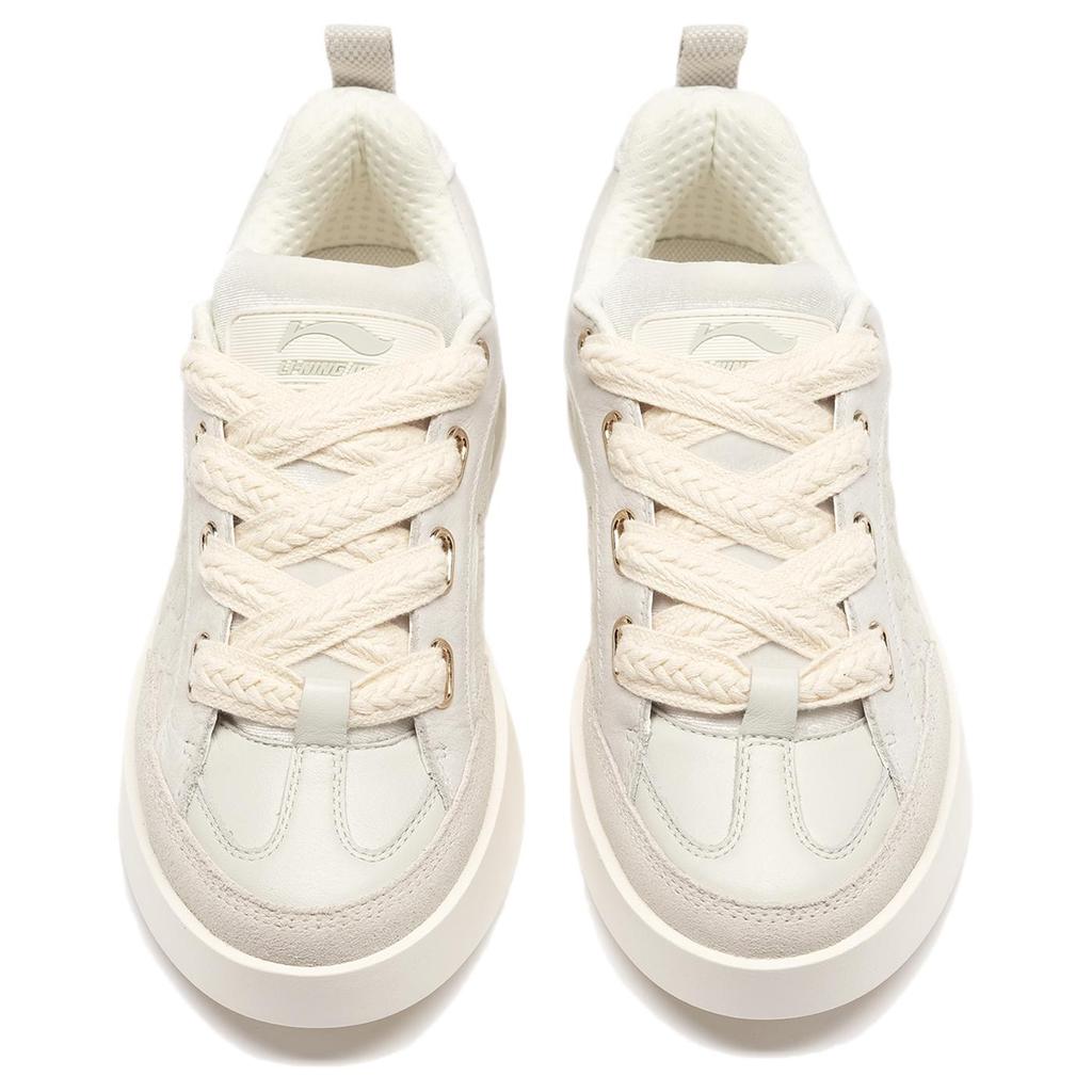 Li-Ning 1990 Comfortable Non-Slip Lightweight Low-Top Skate Shoes Women Sneaker Gray ALFS178-3